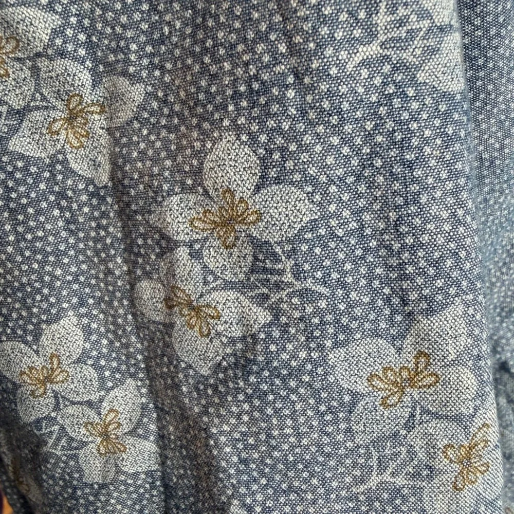 J.Crew Faux‎ Wrap Skirt Women XS Blue Floral Chambray Ruffle Mini Cottagecore